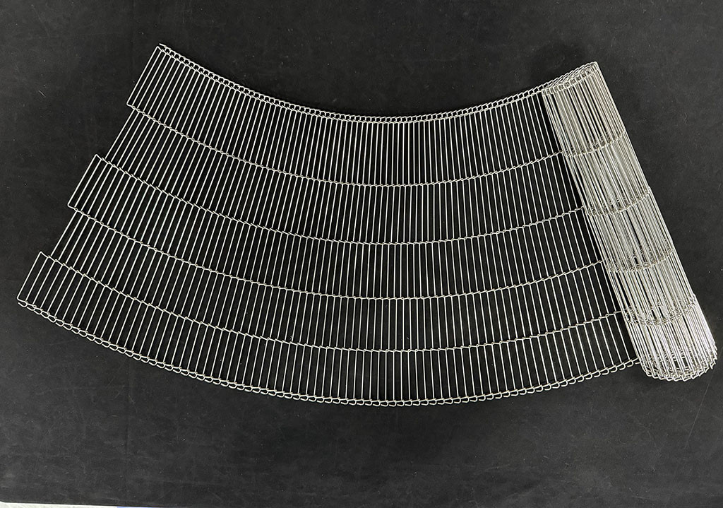 304 316 Stainless Steel Wire Food Pizza Oven Rod Ladder Chocolate Enrobing Chain Link Conveyor Belt