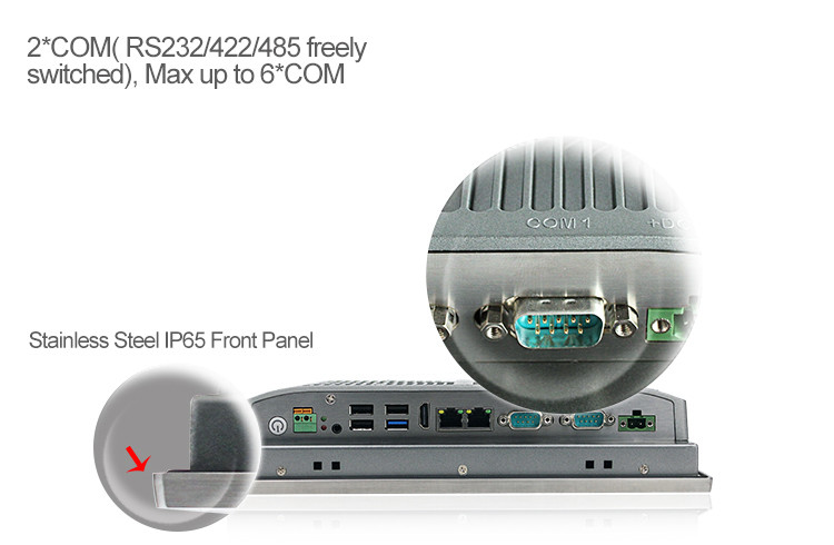Stainless Steel X86 Ip65 Win10 HMI Panel PC For Food Production