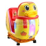 Plastic Coin Operated Kiddie Ride Machine Train Yellow Duck For Kids Entertainme