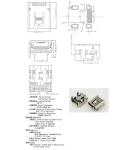 8pin Right Angle Female Jack DIP Micro Usb Charging Socket