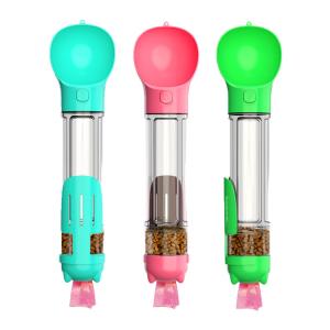 Wholesale 4 In 1 500ml Dog Travel Water Bottles Leak Proof Dog Water Food Dispenser from china suppliers