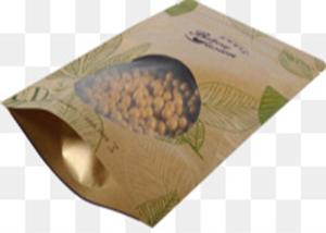 Wholesale Aluminum Foil Kraft Stand Up Pouches With Window Zipper For Food Packing from china suppliers