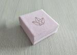 Pink Velvet Rigid Box Lid Insert Inner Tray For Jewelry Ring OEM / ODM Available