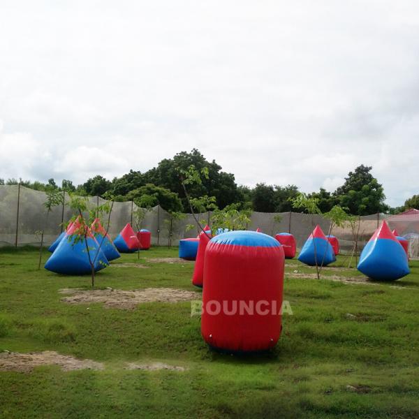 0.6mm PVC Tarpaulin Inflatable Paintball Bunker Airsoft Bunker Set For Shooting