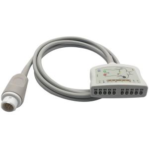 Wholesale Edan Elite V8 EKG ECG Trunk Cable 2.4M Round 12 Pin Connector from china suppliers