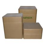 280gsm Size Custom Square Fiber Drum Fiber Drum Barrel For Flexible Packaging