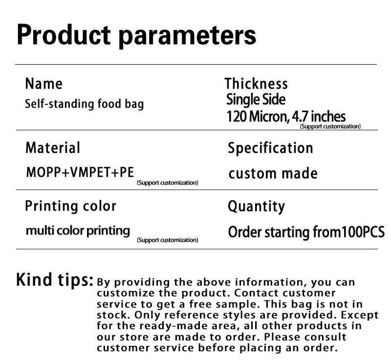 6x8 8x10 9x12 Empty Zipper Lock Food Packaging Custom Printing Food Fruit Window