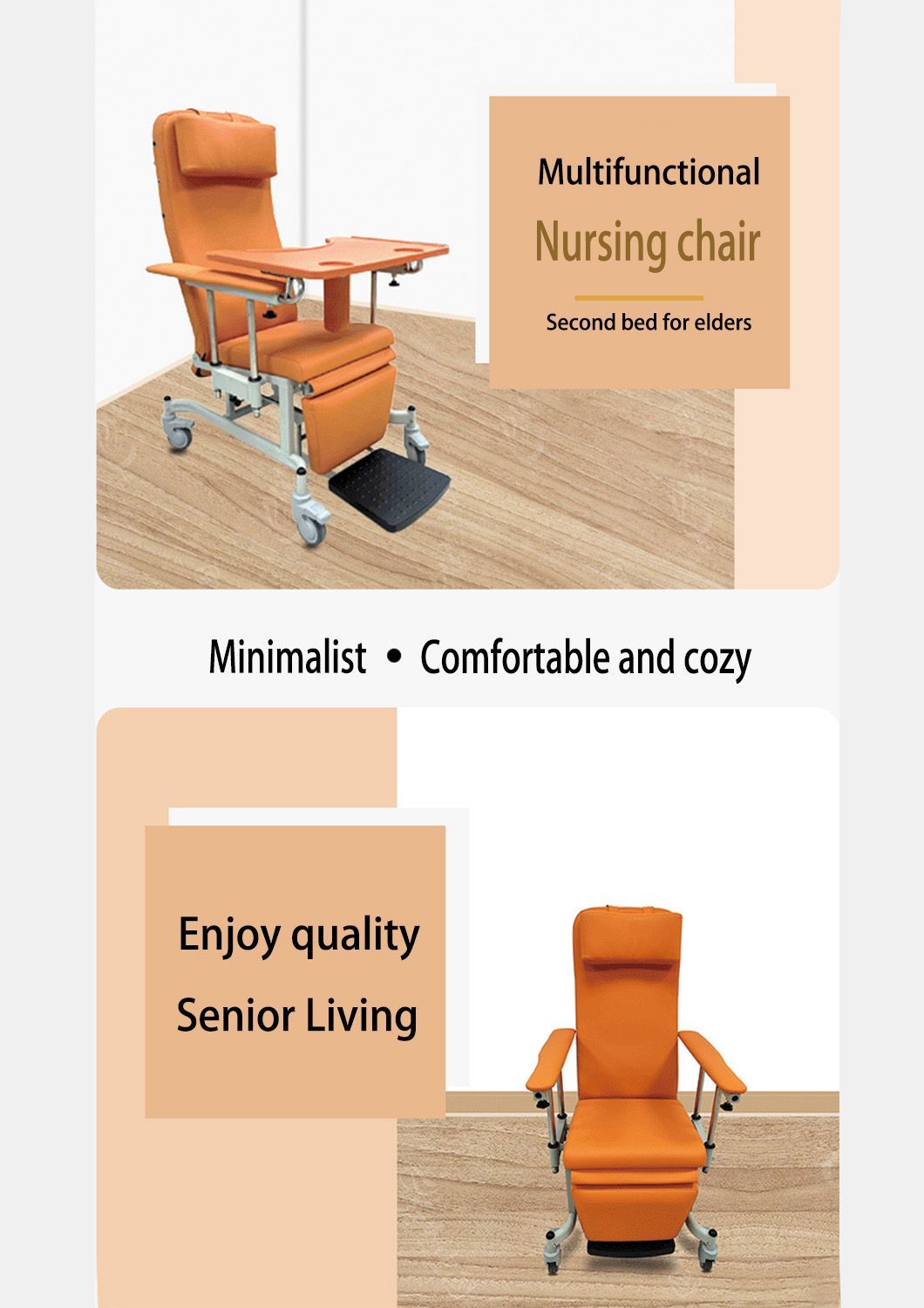 Adjustable Flat Hospital Blood Transfusion Chair
