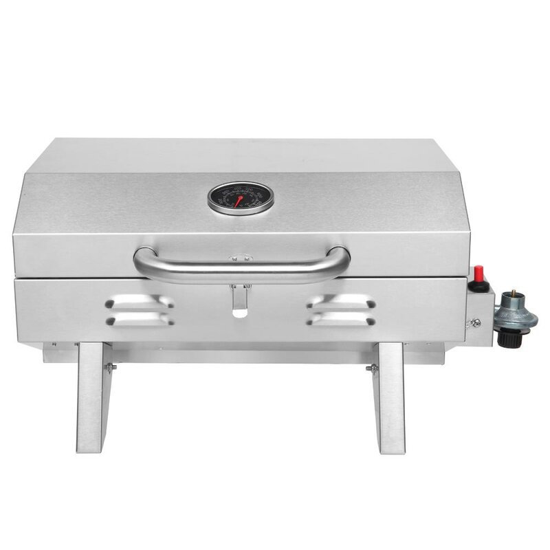 Portable Outdoor Gas Grill for Pizza BBQ Stainless Steel Countertops and Lightweight