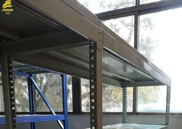Four Levels Light Duty Warehouse Storage Rack Cold Rolled Steel 2M High Cream