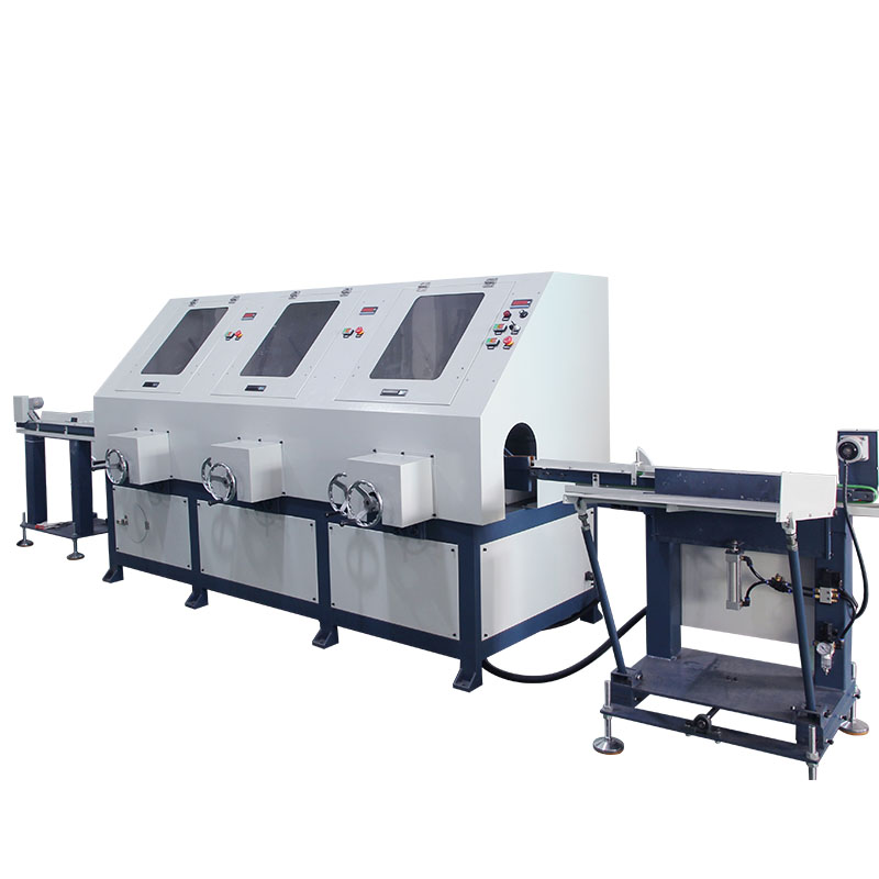 3 Grinding Head Curtain Rod Polishing Machine Round Tube Abrasive Belt