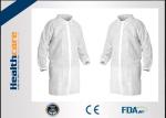 Micropous Medical Disposable Lab Coats Press Studs Or Velcro Fastening Food