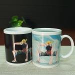 Stocked cartoon ONE PIECE luffy color changing coffee mug magic photo mug