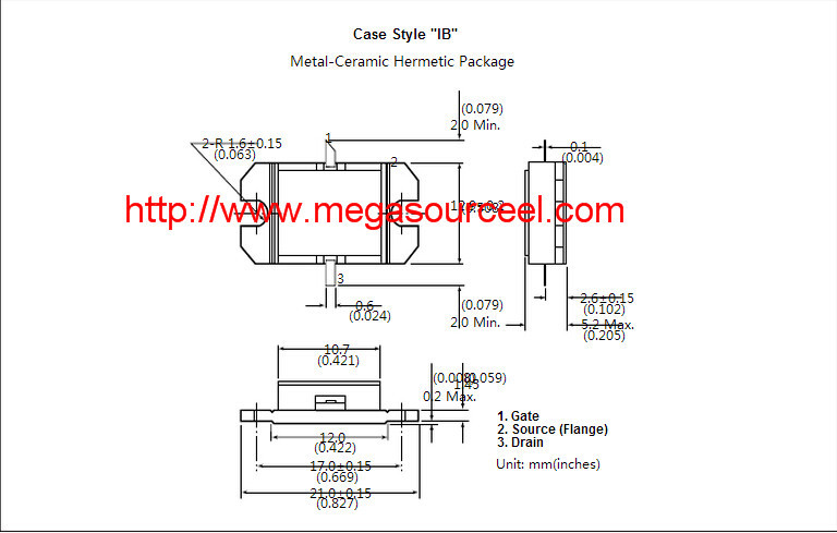 X, Ku-Band Internally Matched FET SUMI FLM1011-12F Integrated Circuit Chip