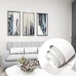 Household 0.6m*200m Plain Navy Blue Wallpaper Modern Plain Off White Wallpaper