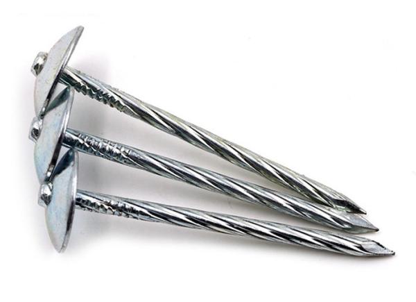 Metal Home Appliances Parts Umbrella Head Roofing Nails Galvanized With Round