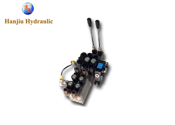 2 Spool Hydraulic Joystick Control Valve 11gpm , Double Acting Cylinder