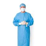 Water And Blood Resistant 30g Disposable Surgical Gown With Knitted Cuff /