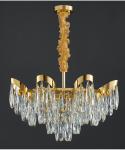 Luxury Crystal Chandelier For Living Room Led Gold basket empire crystal