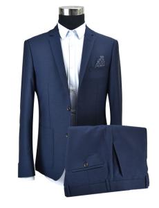 Wholesale Navy Blue Tailored Suit Top Rank Workmanship Navy Breastpocket Outside from china suppliers