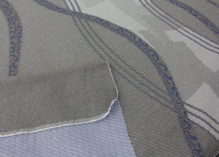 260gsm Mattress Quilting Fabric Linen Gray Polyester Knitted Jacquard Protective Fabric