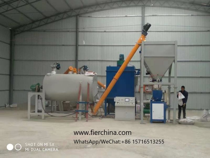 Automatic Feeding Putty/plaster Powder Mixer Machine , Horizontal Paddle Mixer
