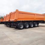 60-Ton 12R20 Tires Heavy Duty Truck 4-Axle Dump Truck Semi-Trailer Customizable