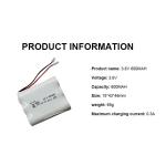 Rechargeable Nickel Cadmium Battery 800mAh 3.6v 600mah Nicd Battery