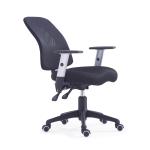 60mm Nylon Castor Mesh Swivel Office Chair MID Back Fabric Seat