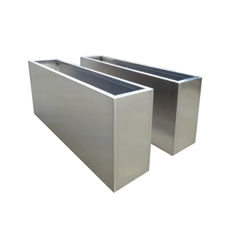 Outdoor garden metal square flower pot in big size