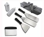 Customized Clent Logo 7PCS BBQ Grill Griddle Accessories Set With Carry Bag For