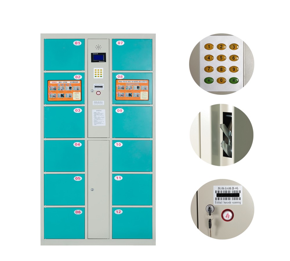 24 Doors Sturdy Hotel Supermarket 0.5mm Metal Lockers