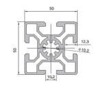 T-Slot & V-Slot 50 Series Aluminum Profiles - 8-50100
