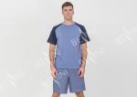 Breathable Mens Designer Loungewear Sets Polycotton Jersey Raglan Sleeve Tee