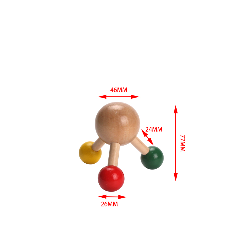 Spider-Shape 3 Legs Full Body Wooden Massager Handheld Stick for Muscle Cellulite Trigger Point