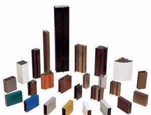 Wholesale Square Round Powder Coated Aluminum Profile Silver Black Bronze Champagne Colors from china suppliers