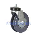 Durable Shopping Cart Casters 40Kg 88Lbs Double Clip Polyurethane Tread Nylon