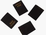 Gold Yarn Side Crochet Clothing Labels Soft Edge cetre folded washable for