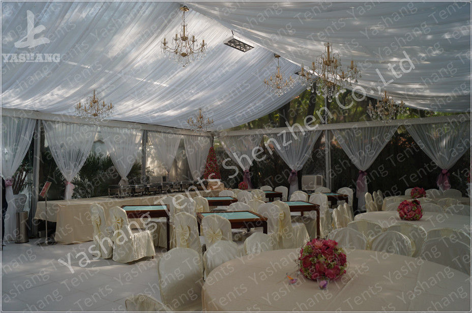 20M Span Large Outdoor Party Tents For Rent , Aluminium Frame White Party Marquee