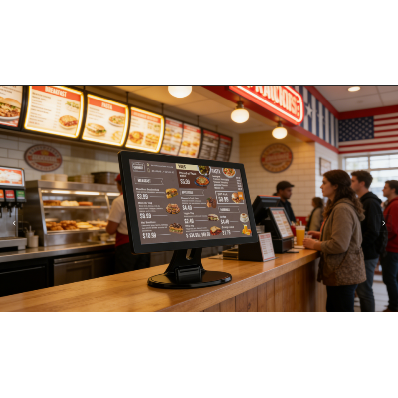15.6-inch POS Touch Monitor with High-Sensitivity Capacitive Touch and Custom OEM Service