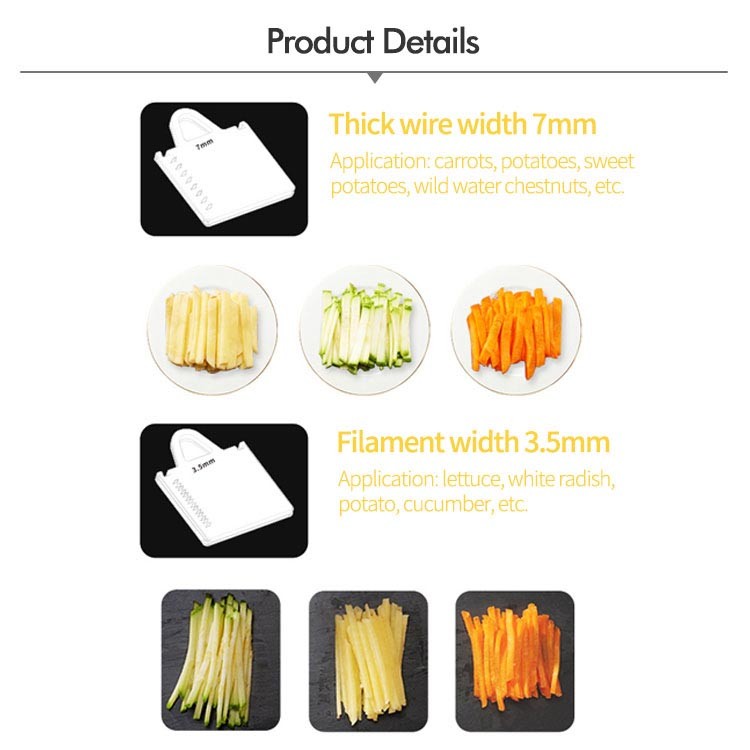 3 Sharp Blades Multifunction Safe Vegetable Cutter Manual