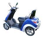 Comfortable 4 Wheel Power Scooters Blue Battery Operated Scooter Max. Speed 10km