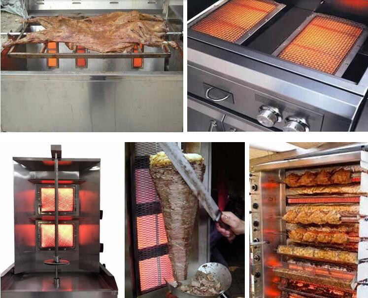Infrared Ceramic Gas BBQ Grill Burners 3.9KW HD538 For Cooking