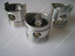Piston Single Cylinder Diesel Engine Parts Aluminum Piston Black / Silver Color