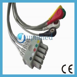 China Drager Siemens 5 lead  ECG cabe with leadwires ,Euro-Style leads,Grabber/snap,TPU Cables,IEC,CE Mark on sale