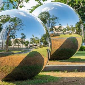 Wholesale Stainless Steel Hollow Sphere Corten Steel Hollow Metal Sphere Large Garden Ornament from china suppliers