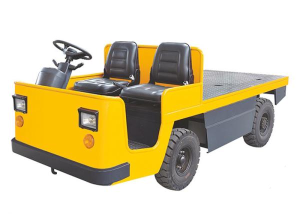 Pneumatic Battery Operated Platform Truck , Electric Industrial Tow Tractors