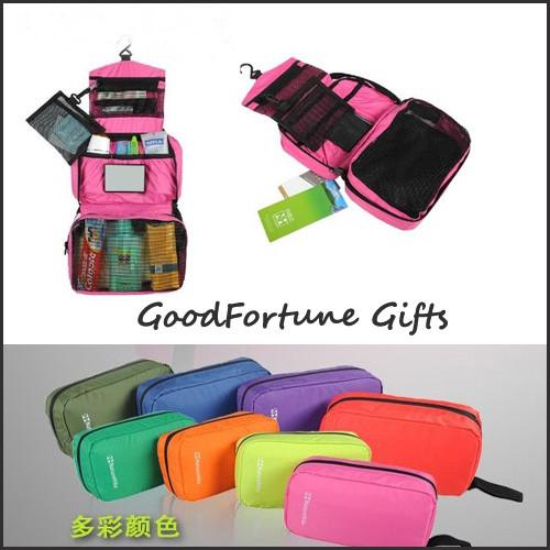 promotion water proof polyester oxford travel cosmetic travel portable wash bag