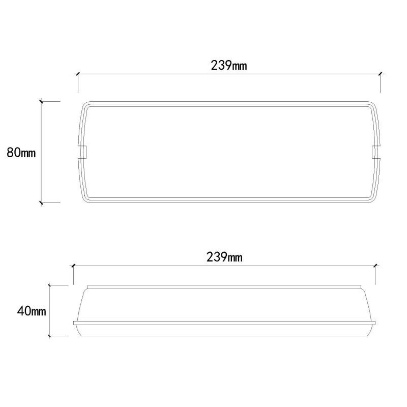 Rechargeable LED Emergency Lamp 3W 6500K Ni-CD Battery IP20