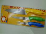 Colorful PP Handle Kitchenware Knife Set Of 3pieces For Kitchen Knife
